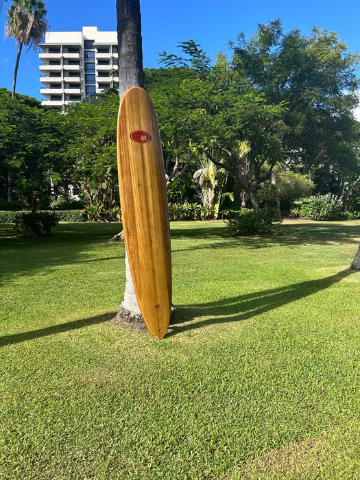 9' 2" Longboard - Paulownia Hollow (Chambered) Wood Surfboard