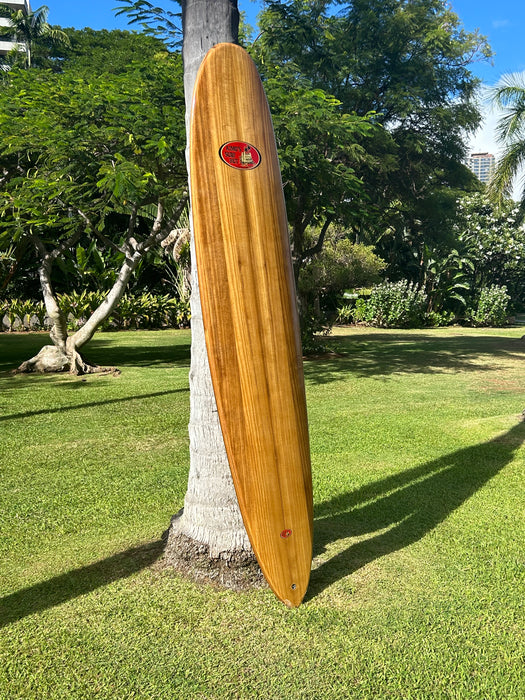 9' 2" Longboard - Paulownia Hollow (Chambered) Wood Surfboard