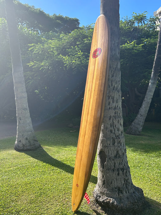 9' 2" Longboard - Paulownia Hollow (Chambered) Wood Surfboard