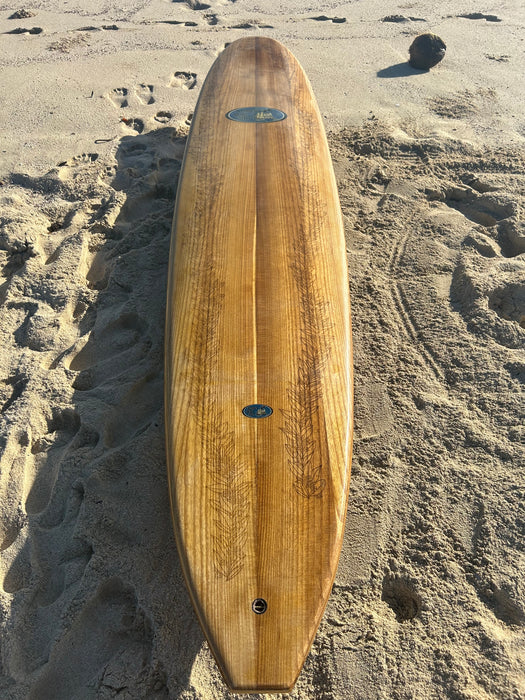 9' 2" Longboard - Paulownia Hollow (Chambered) Wood Surfboard