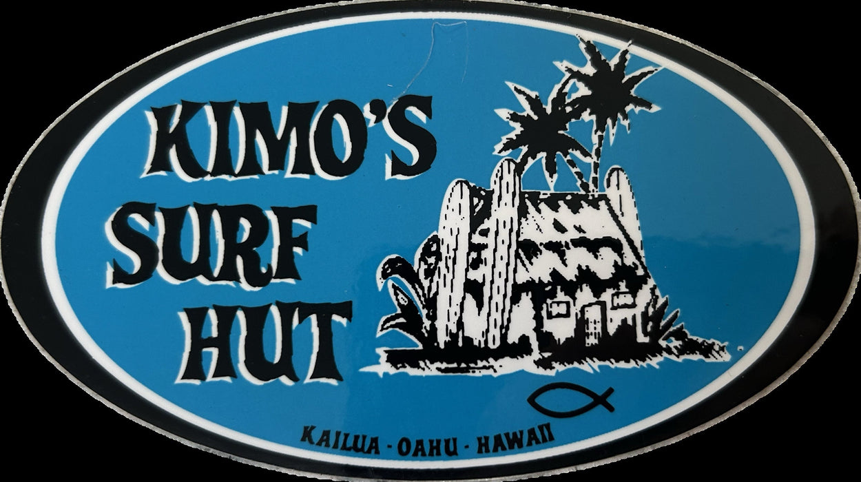 Kimo's Surf Hut Classic Oval Logo stickers, Vinyl Waterproof - FREE SHIPPING*