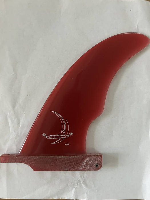 Smith Parrish 6" Cutaway Red Fiberglass Longboard Fin