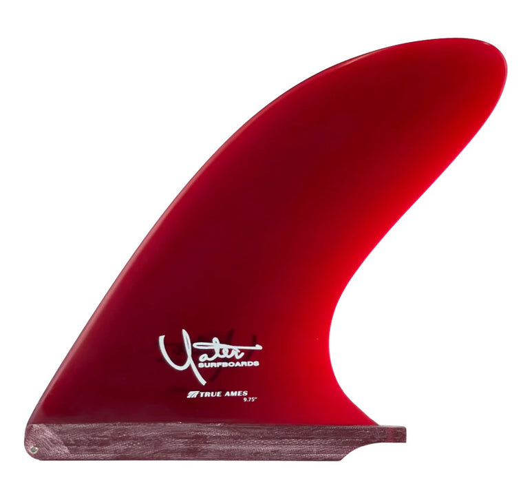 Yater 9.75" Red Fiberglass Longboard Fin